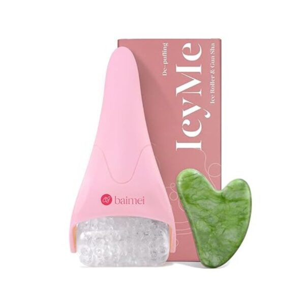 BAIMEI IcyMe Ice Roller for Face Women and Gua Sha Facial Tool Set